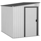 Outsunny Garden Shed: 5x7FT Metal Tool Shed w/ Waterproof Roof & Ventilating Windows