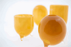 EVITA Mouthblown Glass Vases with Feet - Set of 4pcs - in Multiple Colours