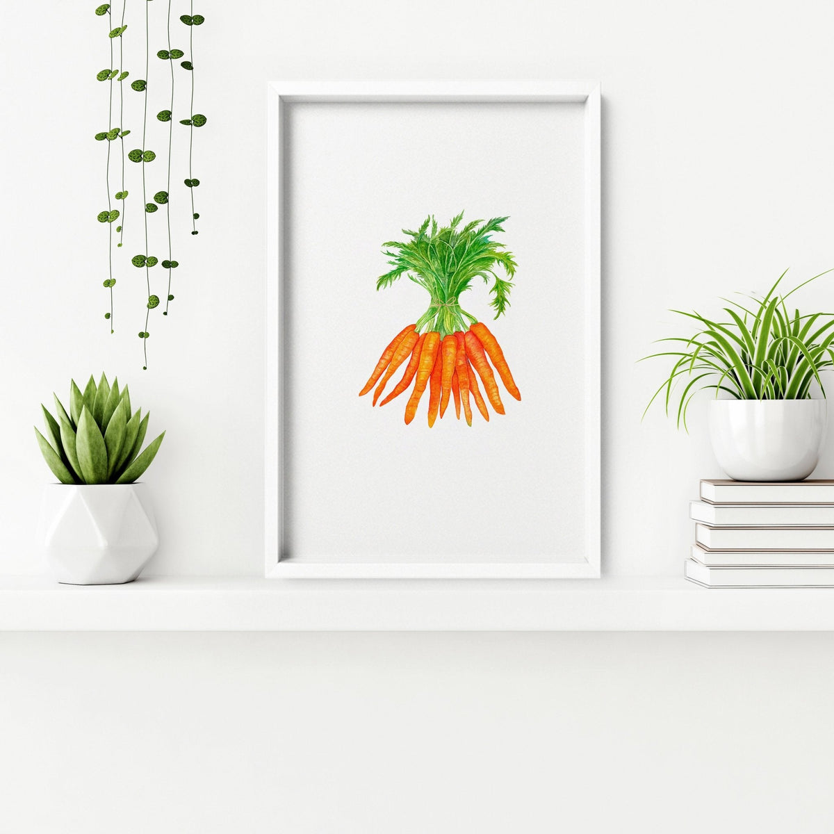 Kitchen Art Work – Set of 3 Framed Vegetable Prints