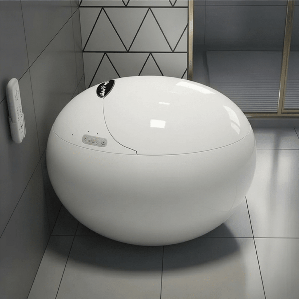 Velluto Egg-Shaped Wall-Mounted Luxury Toilet - MOOAZAA