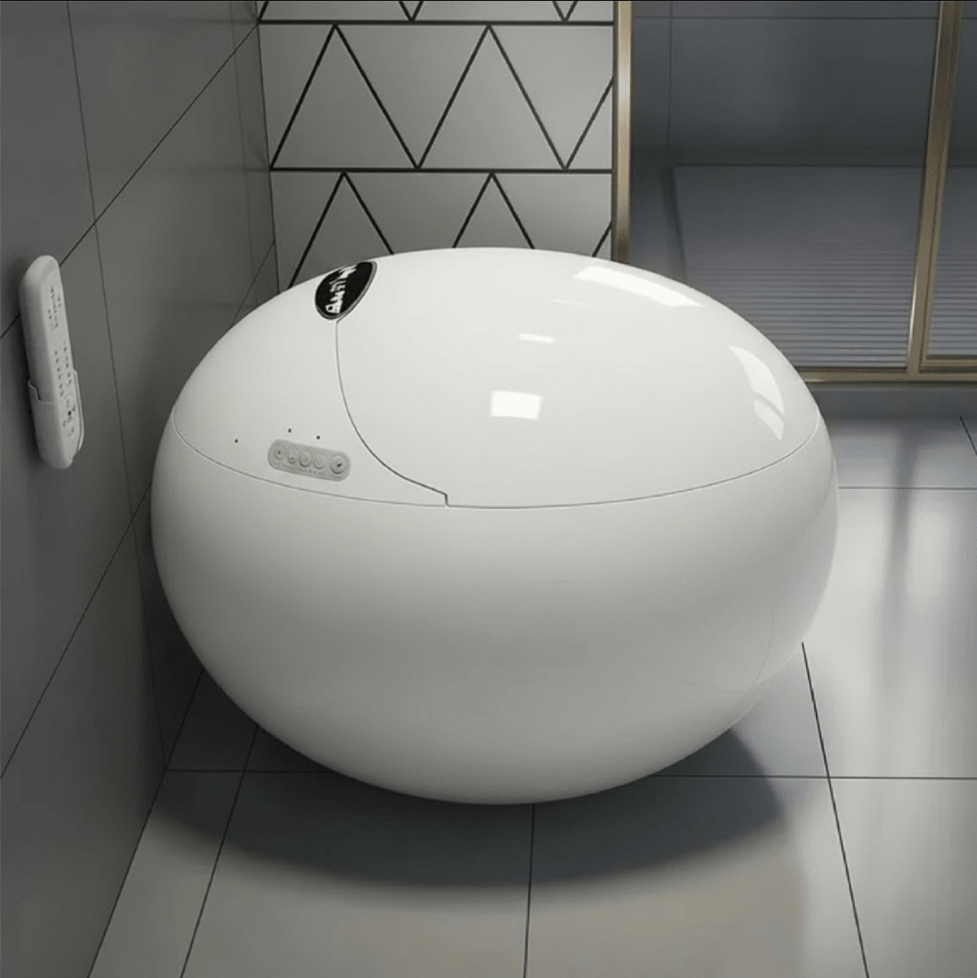 Velluto Egg-Shaped Wall-Mounted Luxury Toilet - MOOAZAA