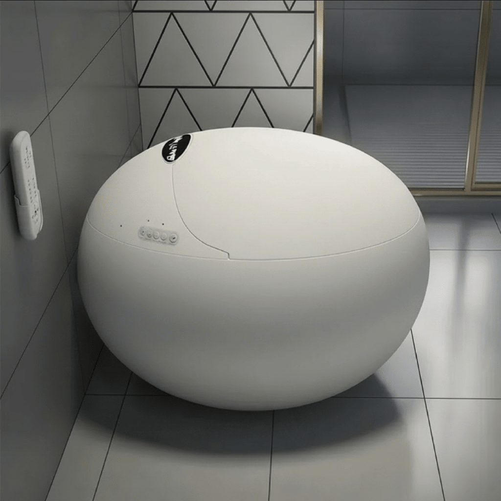 Velluto Egg-Shaped Wall-Mounted Luxury Toilet - MOOAZAA