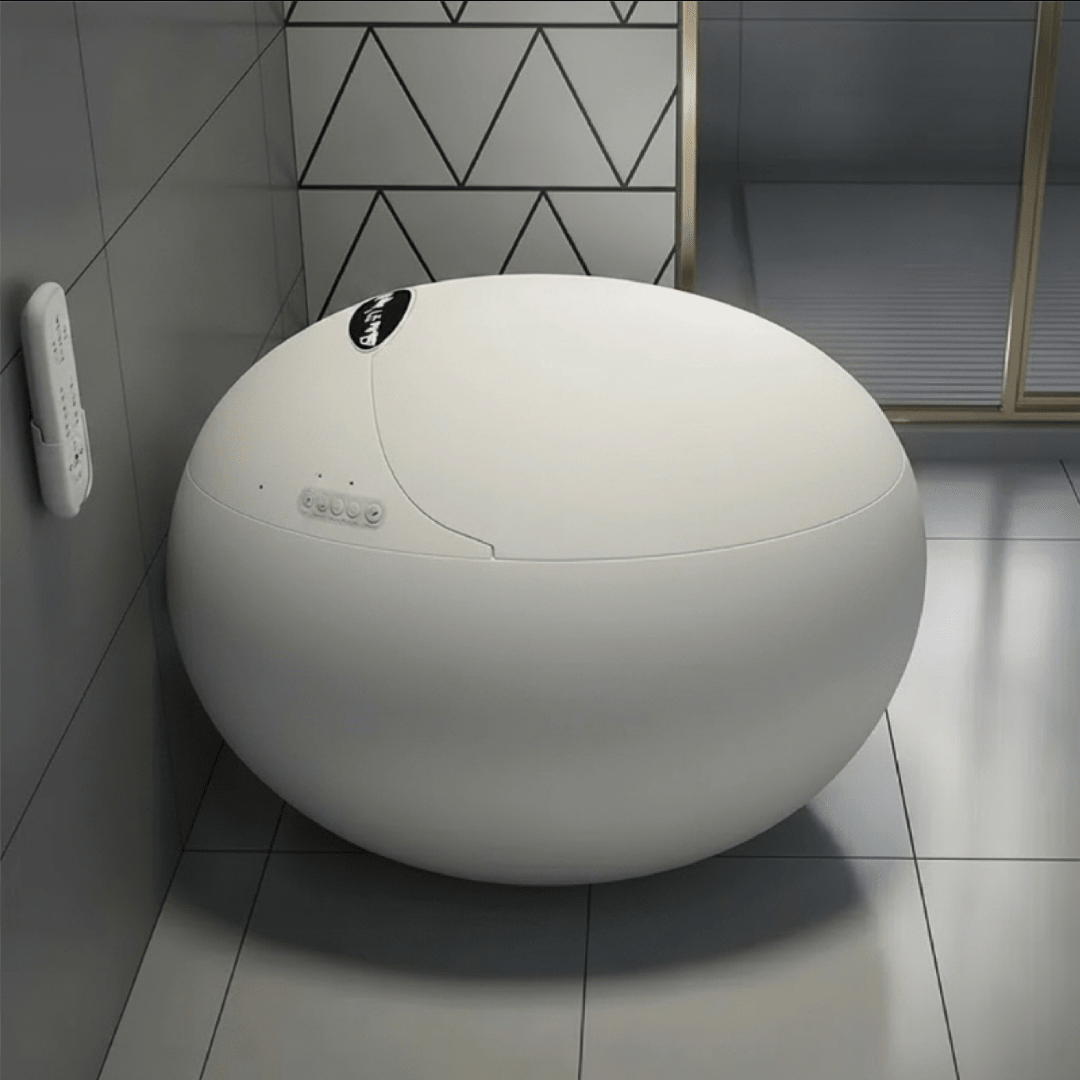 Velluto Egg-Shaped Wall-Mounted Luxury Toilet - MOOAZAA