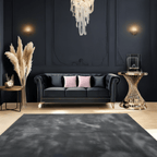 Venice Sofa Sets in Luxury Black Velvet - MOOAZAA 