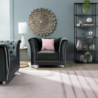Venice Sofa Sets in Luxury Black Velvet - MOOAZAA 