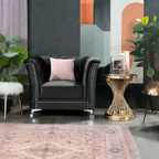 Venice Sofa Sets in Luxury Black Velvet - MOOAZAA 