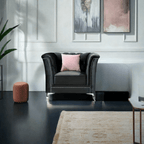 Venice Sofa Sets in Luxury Black Velvet - MOOAZAA 