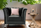 Venice Sofa Sets in Luxury Black Velvet - MOOAZAA 