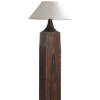 Vintage Distressed Solid Wood Floor Lamp – Retro Rustic Standing Light - MOOAZAA