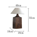 Vintage Distressed Solid Wood Floor Lamp – Retro Rustic Standing Light - MOOAZAA