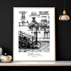 Paris Poster Vintage Set of 3 | Framed Wall Art Prints