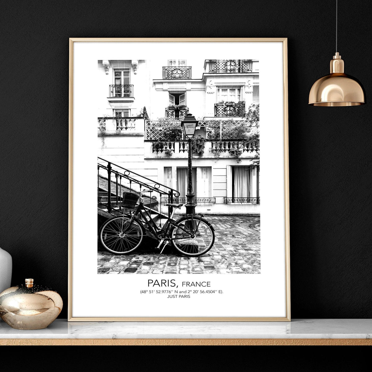 Paris Poster Vintage Set of 3 | Framed Wall Art Prints