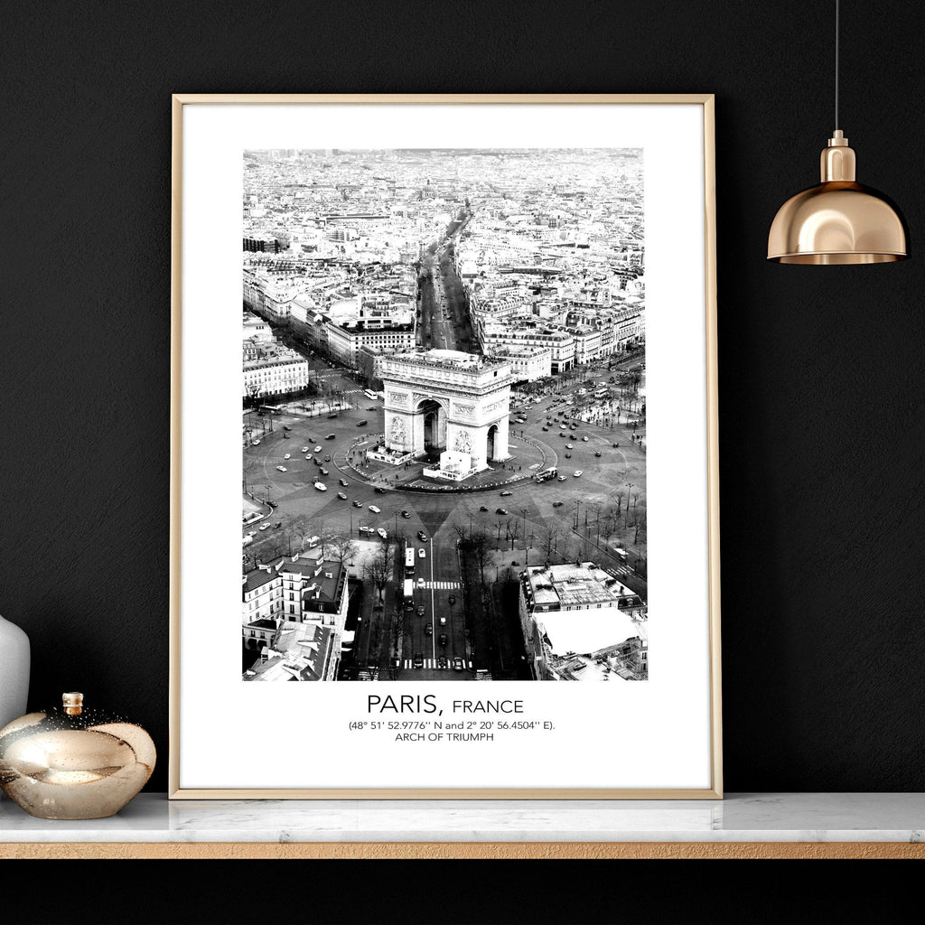 Paris Poster Vintage Set of 3 | Framed Wall Art Prints