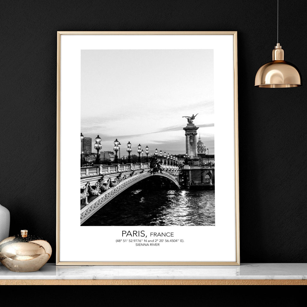 Paris Poster Vintage Set of 3 | Framed Wall Art Prints