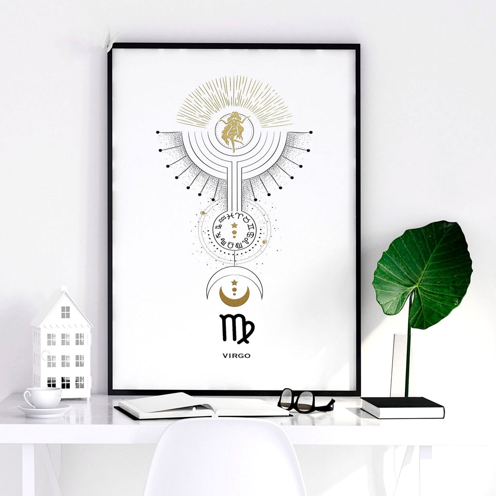 Virgo wall art print | Zodiac horoscope signs