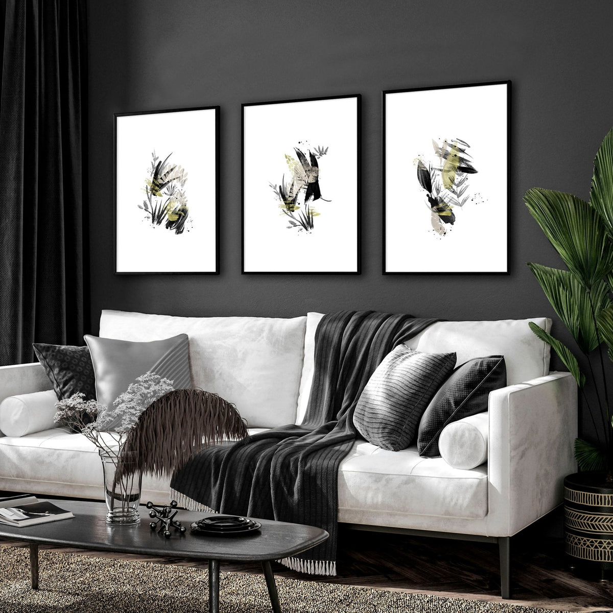 Wabi Sabi wall art | set of 3 framed wall art prints