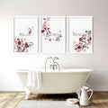 Bathroom Pictures Set of 3 | Framed Wall Art Prints