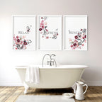 Bathroom Pictures Set of 3 | Framed Wall Art Prints
