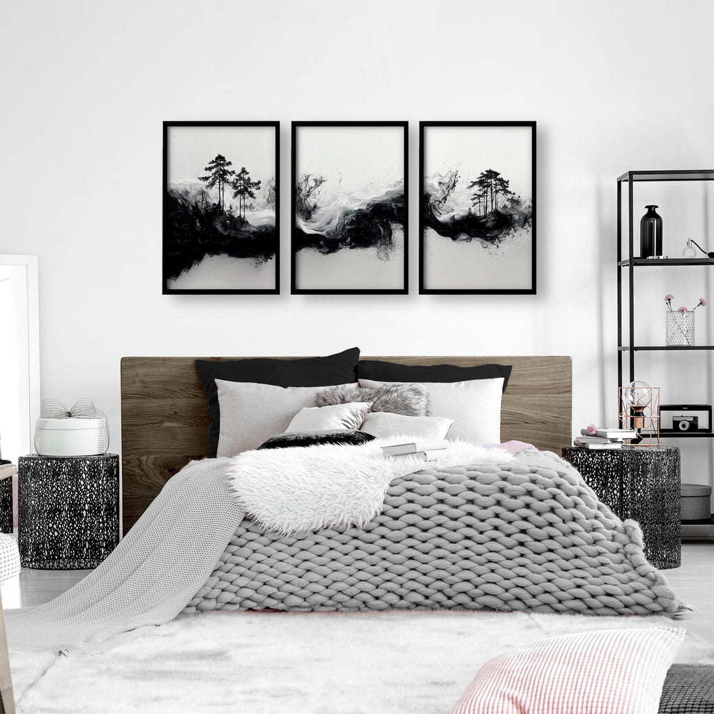 Wall Art Canvas Prints | Set of 3 Asian Inspired Wall art Prints