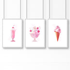 Wall Art Cool For Girls | Set of 3 Pop Wall art Prints
