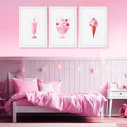 Wall Art Cool For Girls | Set of 3 Pop Wall art Prints