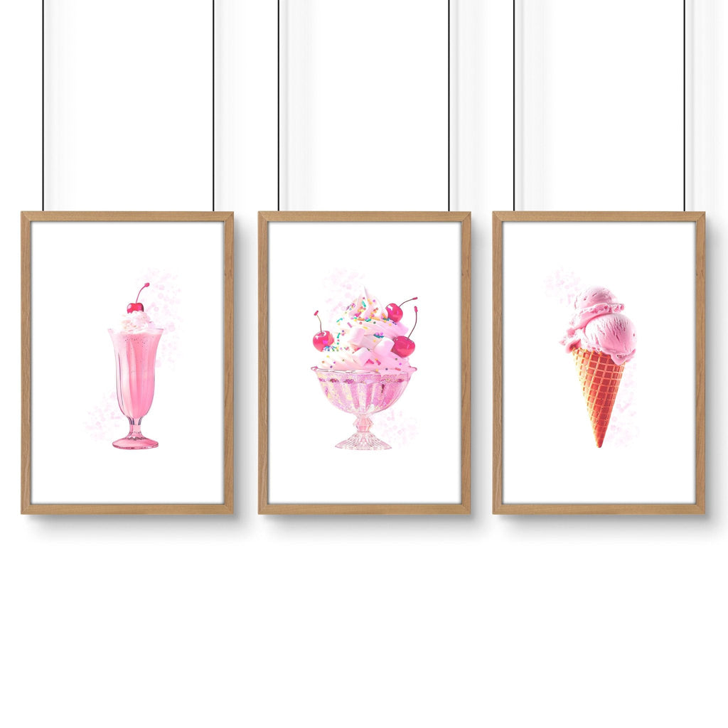 Wall Art Cool For Girls | Set of 3 Pop Wall art Prints