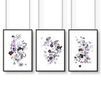 Flower art | set of 3 wall art for Home office decor