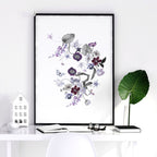 Set of 3 Wall Art for Bedroom – Shabby Chic Botanical Prints