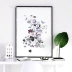 Set of 3 Wall Art for Bedroom – Shabby Chic Botanical Prints