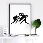 Wall Art Framed | Set of 2 Boho Women Wall art Prints