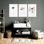 Bathroom wall hanging | set of 3 framed wall art
