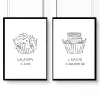 Wall Art Laundry Room | Set of 2 wall art prints