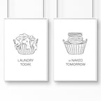 Wall Art Laundry Room | Set of 2 wall art prints