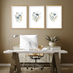 Wall Art Sets | Set of 3 Botanical Wall art Prints