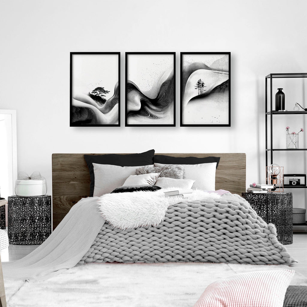 Wall Canvas Art | Set of 3 Asian Inspired Wall art Prints