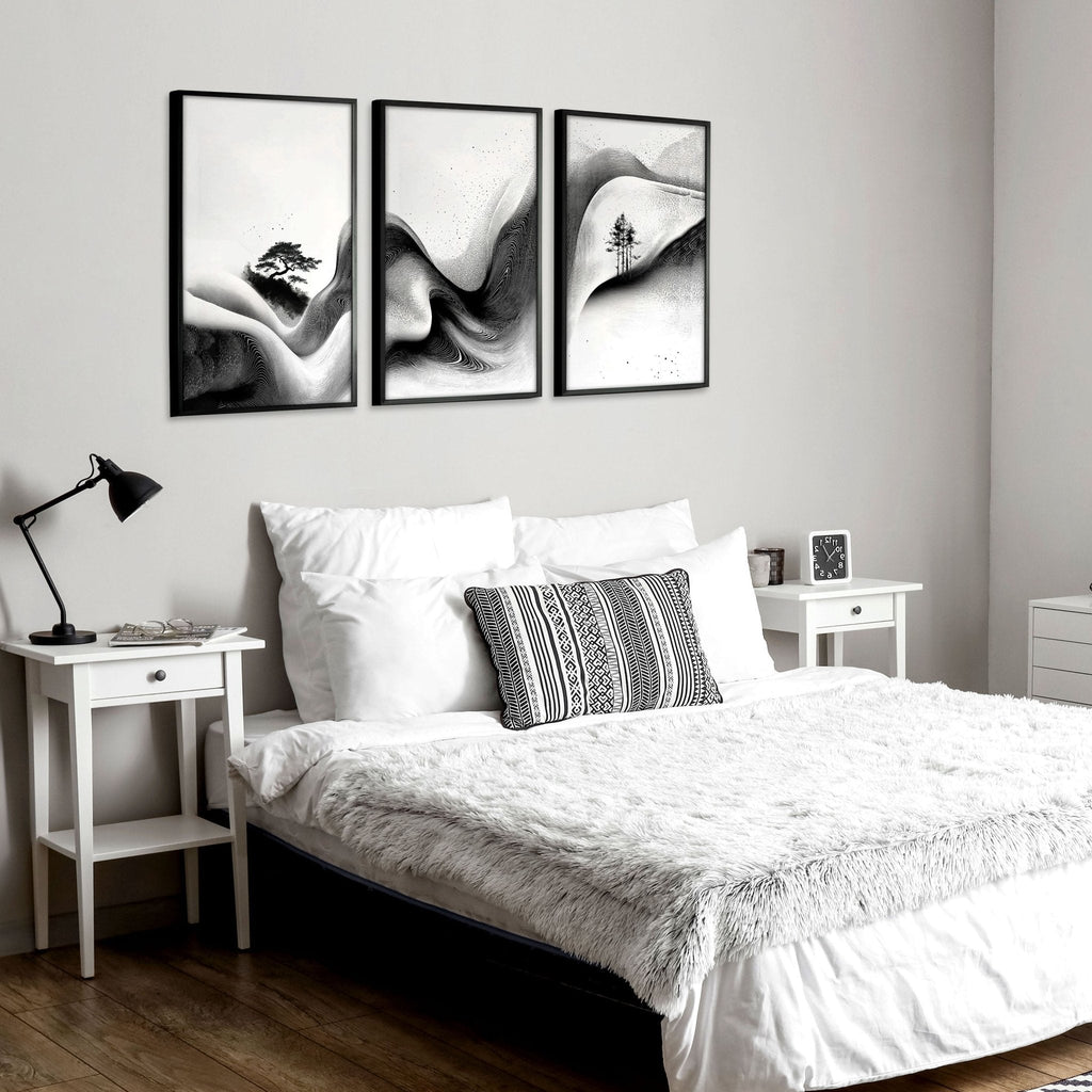 Wall Canvas Art | Set of 3 Asian Inspired Wall art Prints