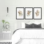 Bedroom Pictures for Wall – Set of 3 Boho Prints