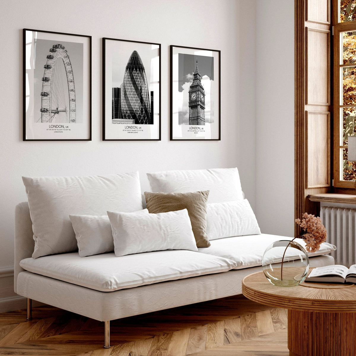 Wall Pictures for Living Room | London Art Set of 3