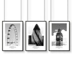 Wall Pictures for Living Room | London Art Set of 3