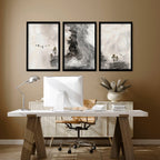 Wall picture set for office | set of 3 Scandinavian wall art prints