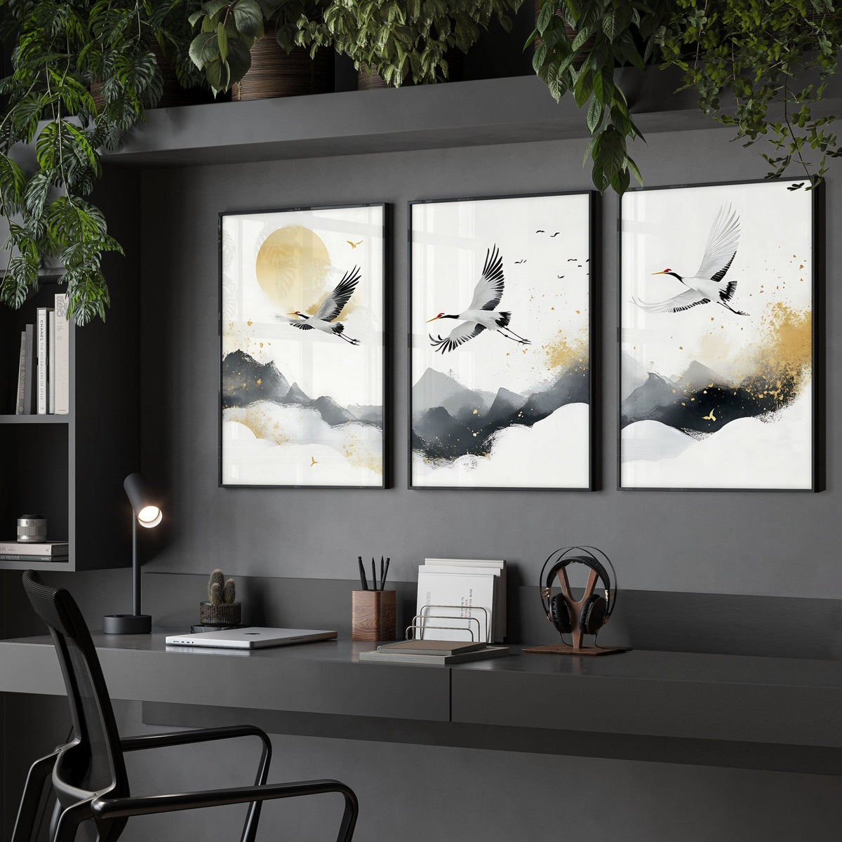 Wall Pictures Hanging | Set of 3 Asian Inspired Wall art Prints
