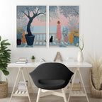 Wall Posters For Home Office | Set of 2 Italian Lifestyle Wall art Prints