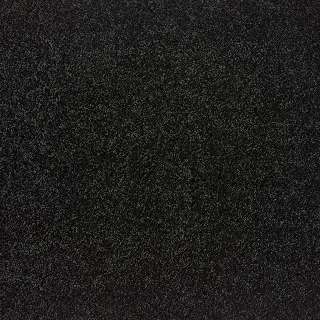 Washable Black Shaggy Rug - MOOAZAA