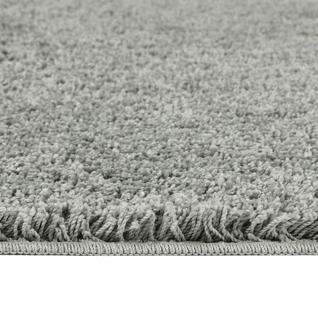 Washable Ghost Grey Shaggy Rug - MOOAZAA