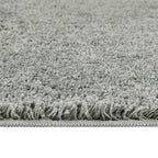 Washable Ghost Grey Shaggy Rug - MOOAZAA