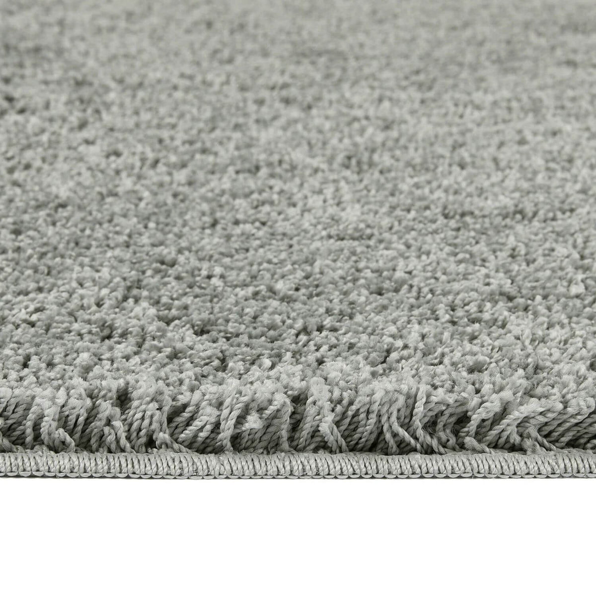 Washable Ghost Grey Shaggy Rug - MOOAZAA