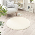 Washable Ghost Ivory Shaggy Rug - MOOAZAA