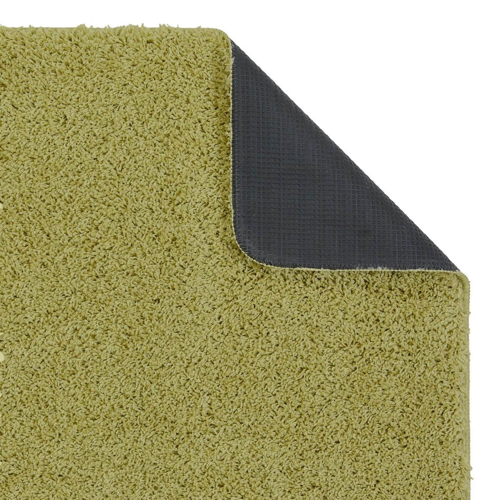 Washable Olive Green Shaggy Rug - MOOAZAA