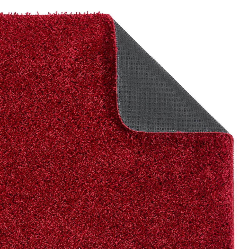 Washable Red Shaggy Rug - MOOAZAA