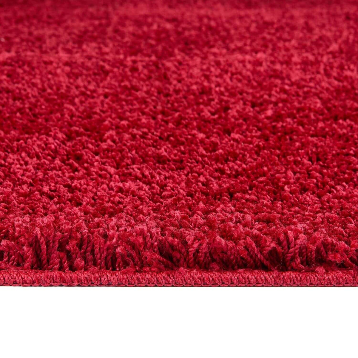 Washable Red Shaggy Rug - MOOAZAA